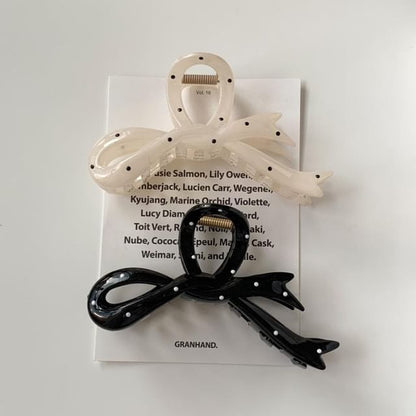 Polka Claw Hair Dot Bow