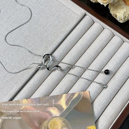 Lariat Alloy Snake Necklace Pendant