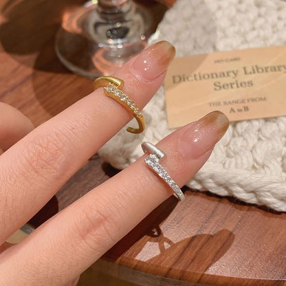 Ring / Open Set Alloy Rhinestone