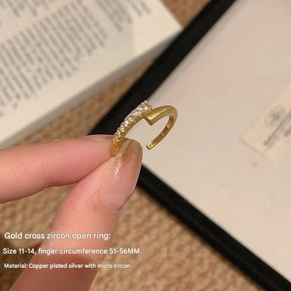 Ring / Open Set Alloy Rhinestone