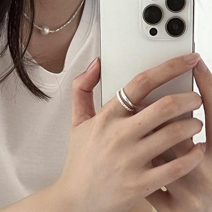 Open 925 Silver Sterling Metal Ring