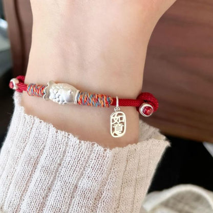 925 Fish Silver Bracelet Sterling String