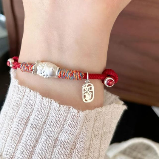925 Fish Silver Bracelet Sterling String