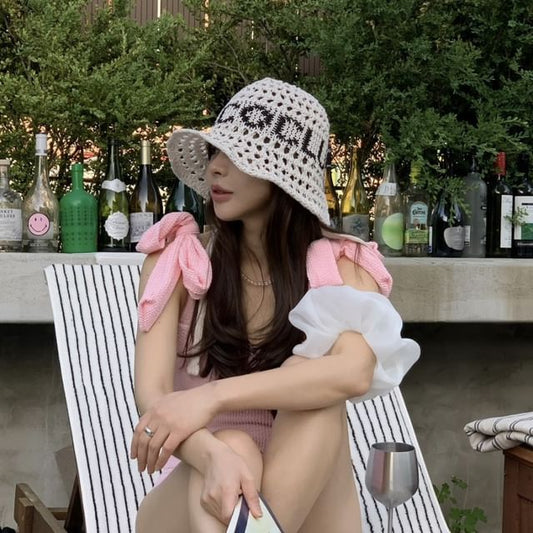 Bucket Lettering Crochet Hat