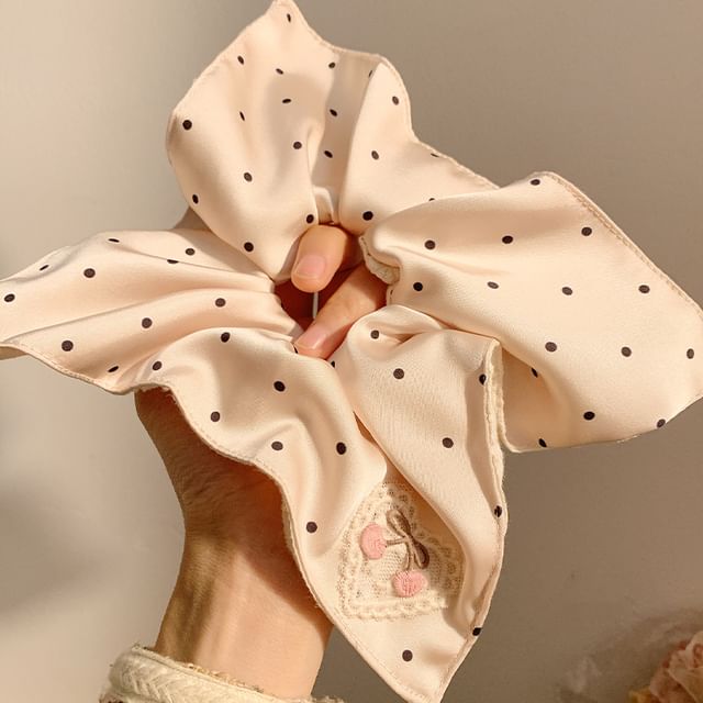 Applique Scrunchie Polka Cherry / (Various Designs) Dot