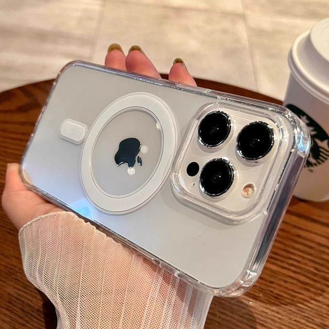 (Compatible Phone MagSafe) Case with Transparent Magnetic