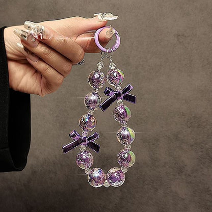 Bow Phone Crystal Strap Faux