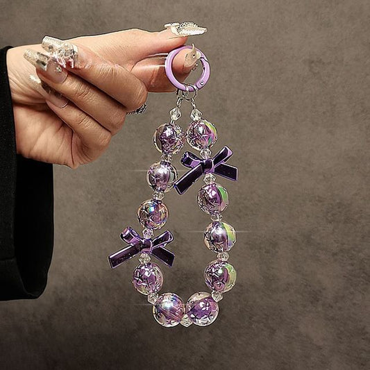 Bow Phone Crystal Strap Faux