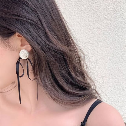 Stud Ribbon Flower Earring