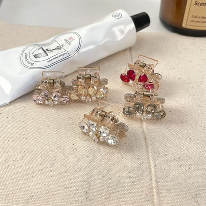 Hair Claw Acrylic Rhinestone Pearl Faux