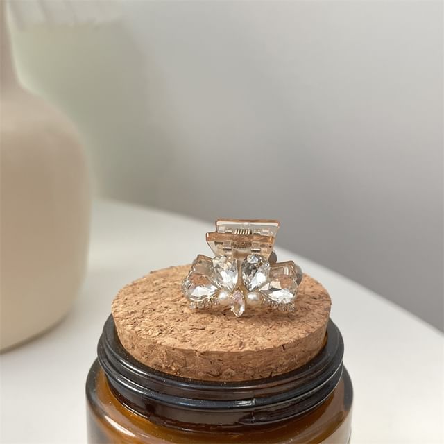 Hair Claw Acrylic Rhinestone Pearl Faux