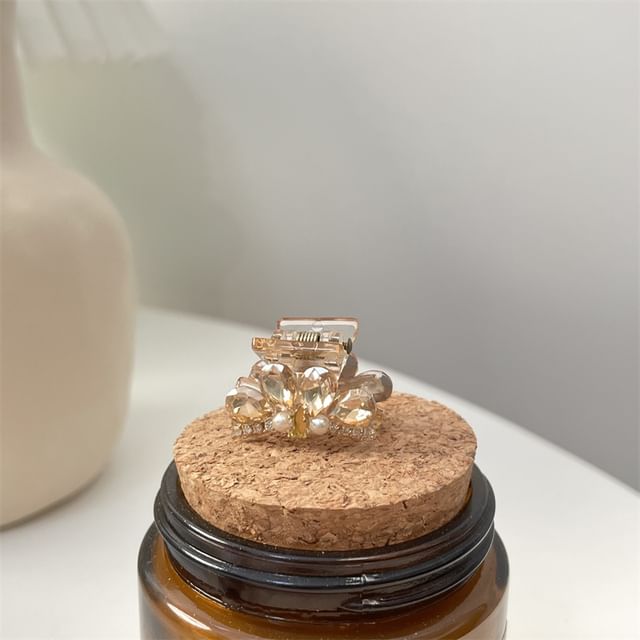 Hair Claw Acrylic Rhinestone Pearl Faux