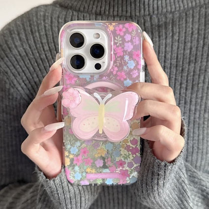 Magnetic (Compatible Floral with Phone MagSafe) Print Case