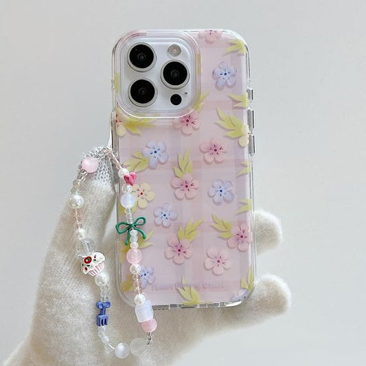 Set / Phone Floral Case Strap