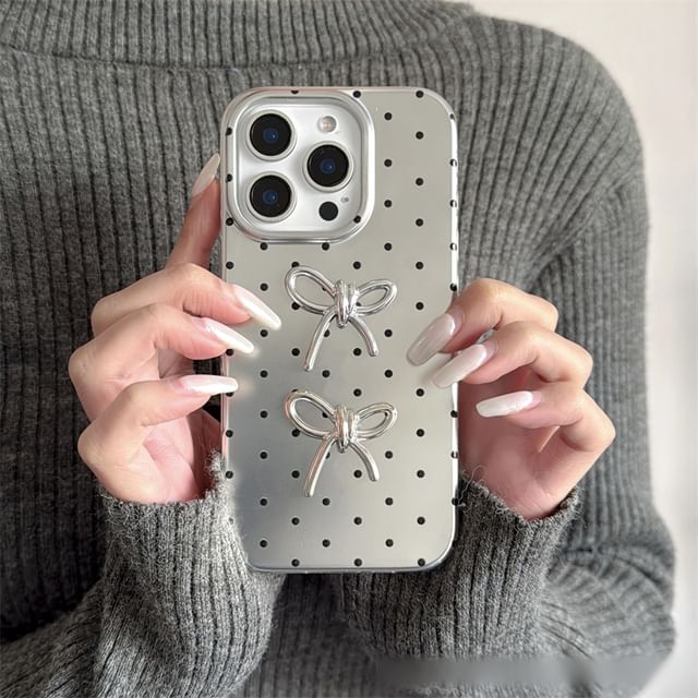 Polka Strap Set / Phone Bow Case Dot