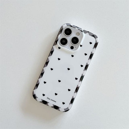 Case Finger Ring / Faux Set Phone Pearl Heart