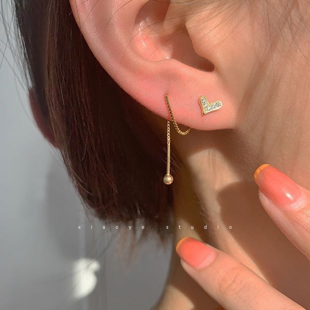 Alloy Heart Earring Dangle