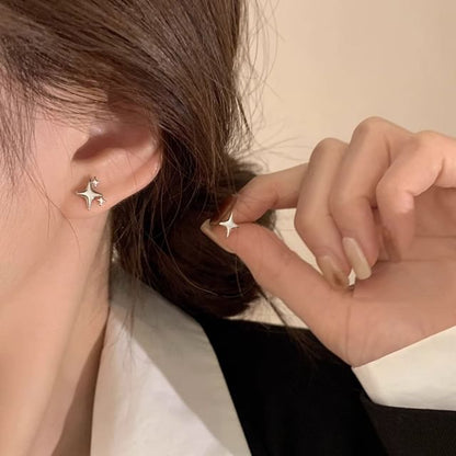 Earring Asymmetrical Alloy Star Stud