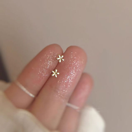 Stud Alloy Floral Earring