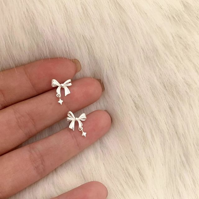 Alloy Bow Earring Drop