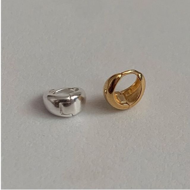 Earring Silver Sterling Hoop 925 Glossy