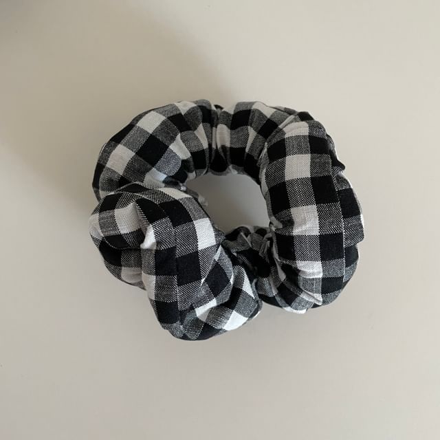 Scrunchie Plaid Padded