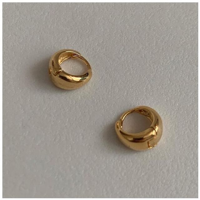 Earring Silver Sterling Hoop 925 Glossy