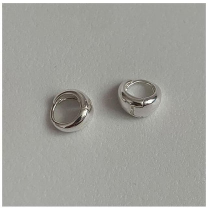 Earring Silver Sterling Hoop 925 Glossy