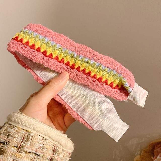 Crochet Patterned Wide Headband