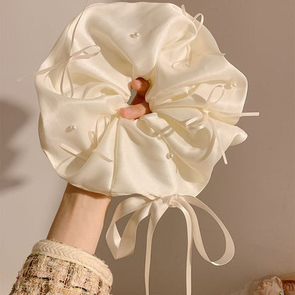 Bow Plain Satin Scrunchie