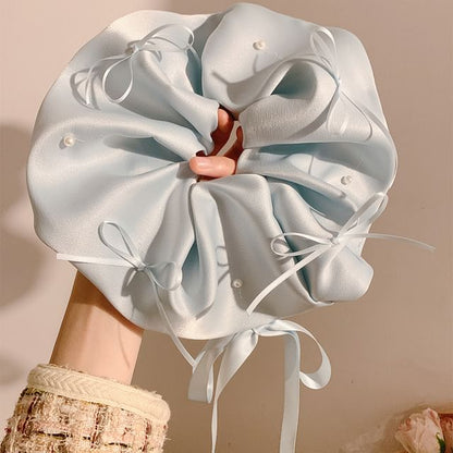 Bow Plain Satin Scrunchie