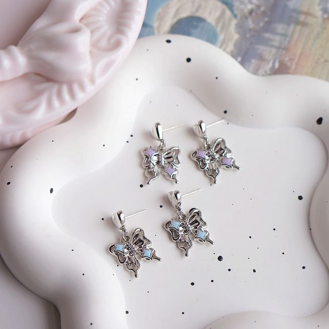 Clip-On Earring Butterfly Drop /