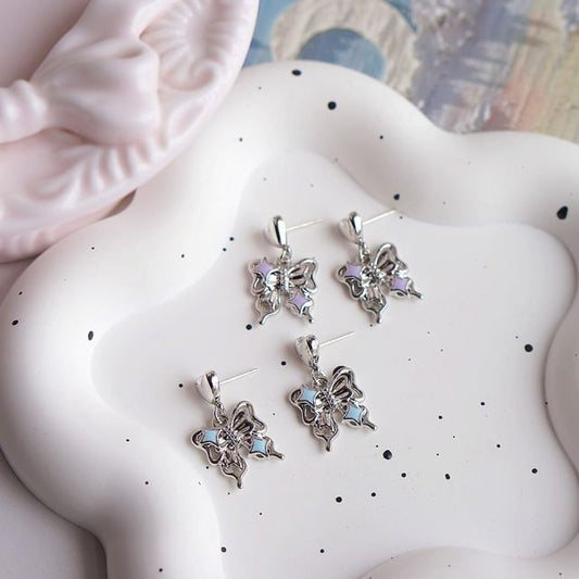 Clip-On Earring Butterfly Drop /