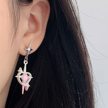 / Earring Star Drop Clip-On
