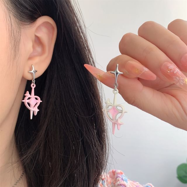/ Earring Star Drop Clip-On