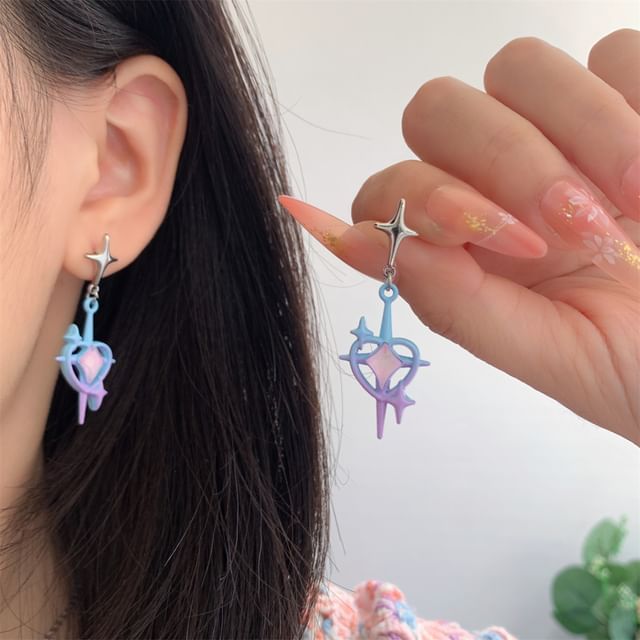 / Earring Star Drop Clip-On