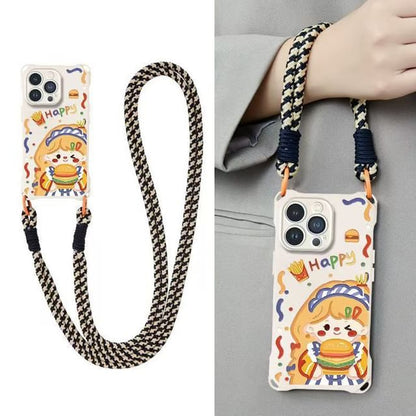 Burger Case Lanyard Phone / Strap Girl Set