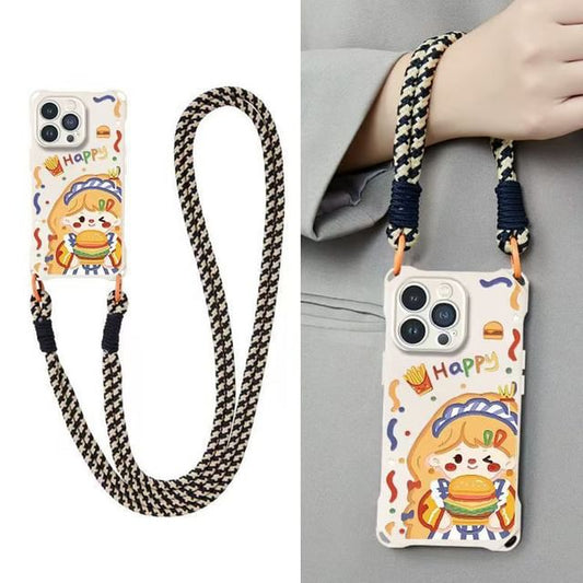 Burger Case Lanyard Phone / Strap Girl Set