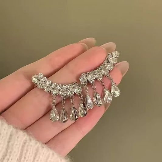 Earring Climber Rhinestone CZ