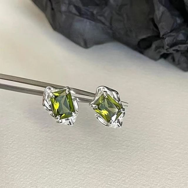 Gemstone Stud Earring