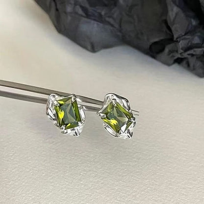 Gemstone Stud Earring