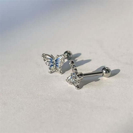 Rhinestone Stud Butterfly Earring