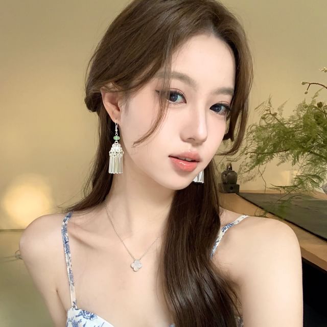 Dangle Fringed Earring Alloy