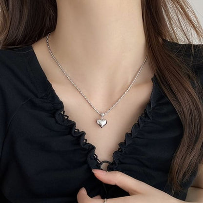Necklace Heart Pendant Alloy