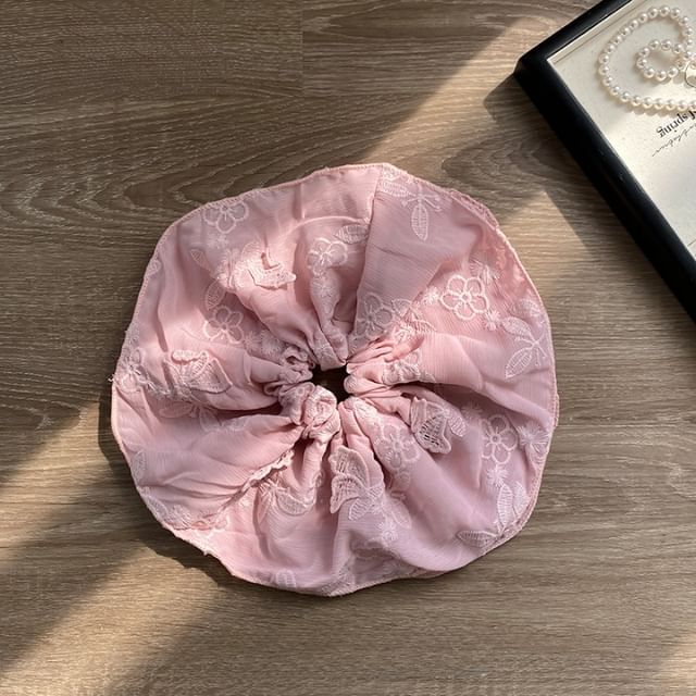 Scrunchie Embroidered Butterfly