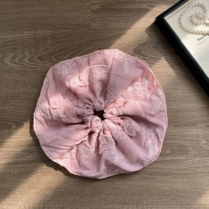 Scrunchie Embroidered Butterfly