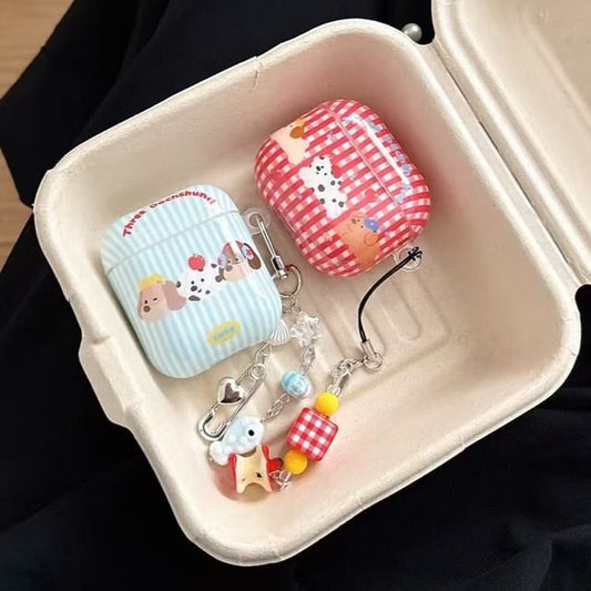 Earphone Case Apple Skin Plaid AirPods / Dog Pro