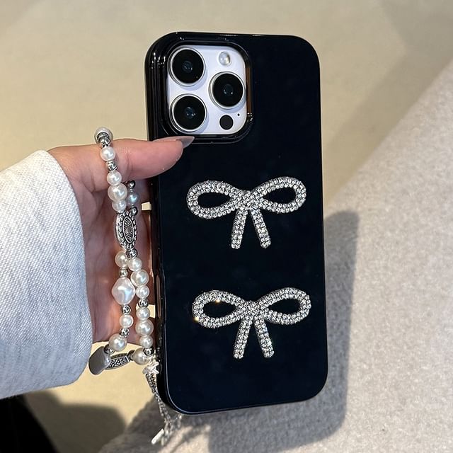 Case Rhinestone Phone Bow