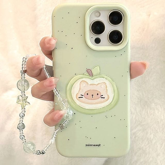 Cat Set Strap Phone Bead Print Case /