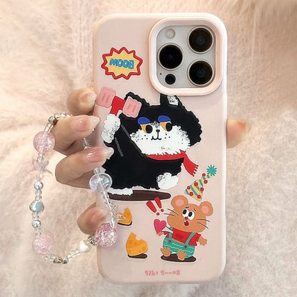 Cartoon Case Bead / Strap Phone Set Print